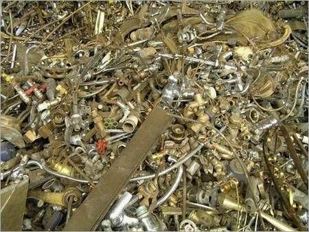 Pile of brass fittings and valves.